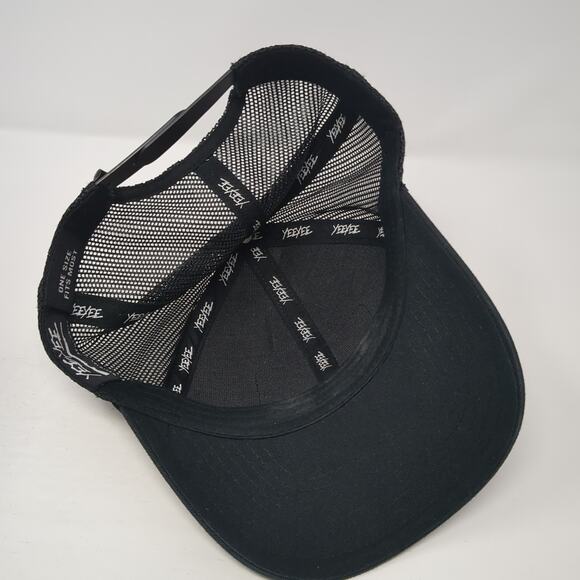 Yee Yee Snapback Trucker Hat Black One Size Adjustable Embroidered Mesh Back - Picture 7 of 10
